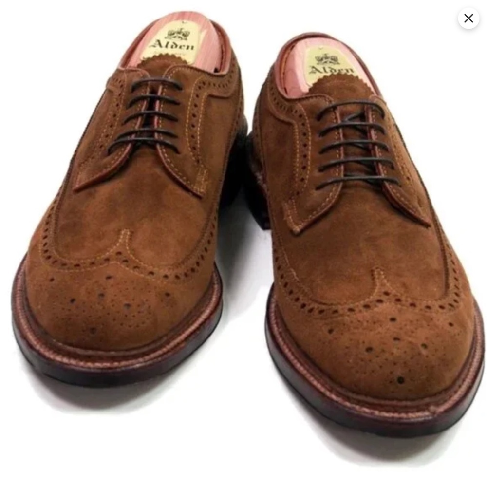 Alden Snuff Suede Long Wing Blucher (10 E)